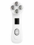 Solwynn Contour 5-in-1 RF and LED facial lifting device, white, front view showing the LED treatment head