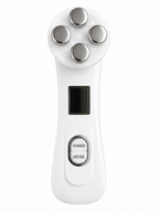Solwynn Contour 5-in-1 RF and LED facial lifting device, white, front view showing the LED treatment head